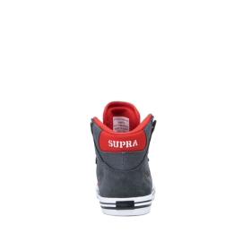 Supra VAIDER Høye Sneakers Barn Grå/Rød/Hvite | NO-39403